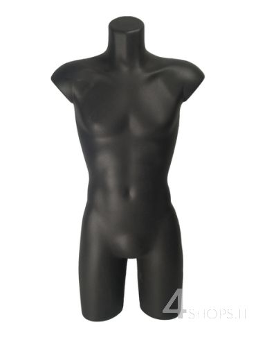 Torso Uomo in materiale morbido nero