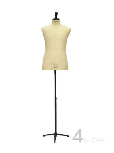 Busto Uomo sartoriale Stockman rivestito lino con base treppiede