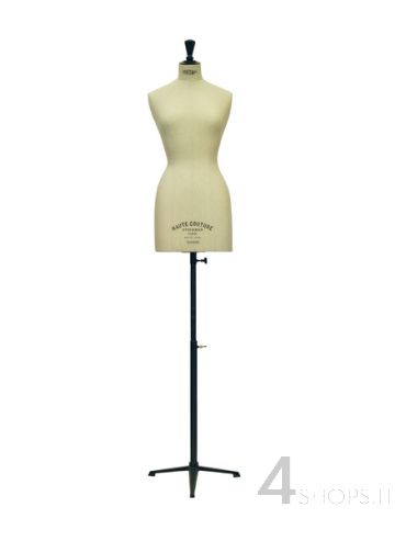 Busto Donna sartoriale Stockman rivestito lino con base treppiede