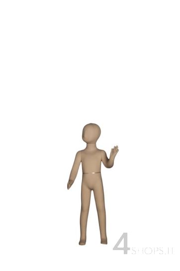 Manichino flessibile bambino 5 anni con testa astratta, tessuto ecr - Fronte