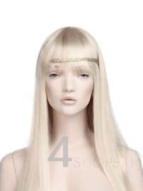 Parrucca donna bionda lunga con frangia