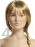 Parrucca bionda bambina 4 anni con treccia