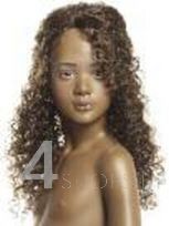 Parrucca castana bambina 6 anni riccia