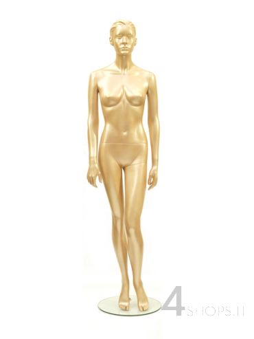 Manichino Donna testa stilizzata finitura oro