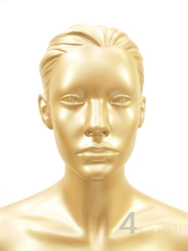 Manichino Donna testa stilizzata finitura oro