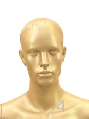 Manichino Uomo testa stilizzata finitura oro