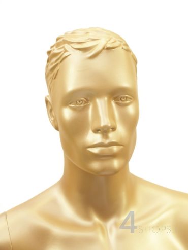 Manichino Uomo testa stilizzata finitura oro